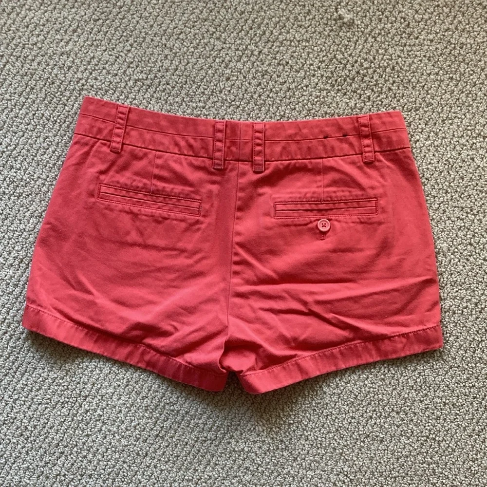 J. Crew Chino Shorts Size 2 Thick Fabric Salmon Orange VEUC Casual Preppy